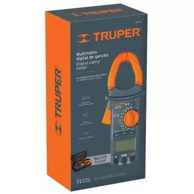 Multimetro Digital para mantenimiento industrial c/ pinza 600mv-750v 10404 Truper