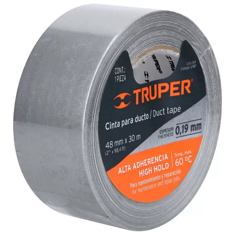 Cinta Duct Tape 2"X32.8 YD (48MMX30M) 12587 Truper