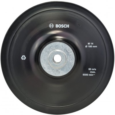 Almohadilla de Respaldo Blanda Plástico Termoestable 180mm M14 Bosch 2608.601.209-000