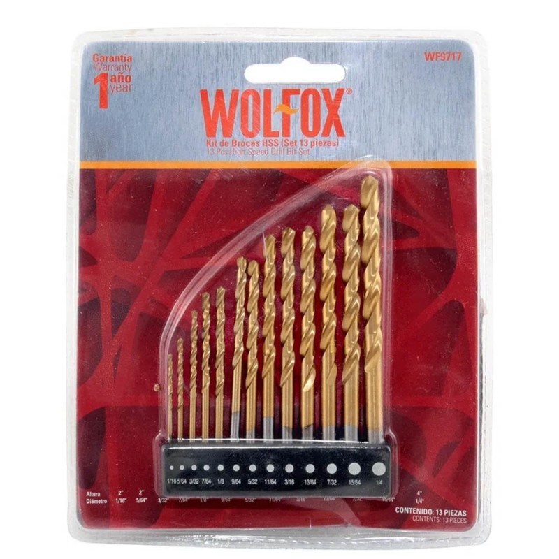 Kit brocas hss (set 13 piezas) WF9717 Wolfox