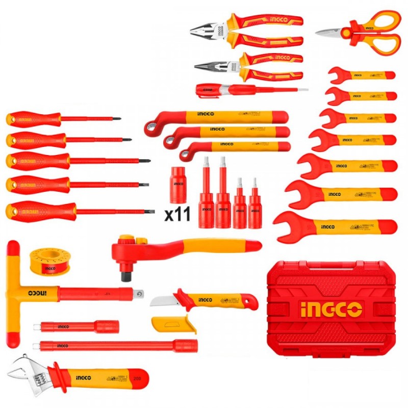 Set herramientas aisladas 41 Piezas (1000V) HKITH4101 Ingco