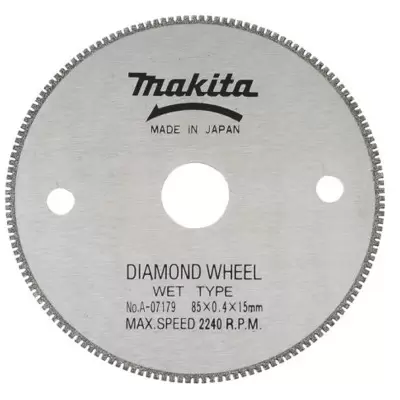 Disco diamantado especializado segmentado para cortadora de Vidrio 3-3/8 85 x 15 mm.