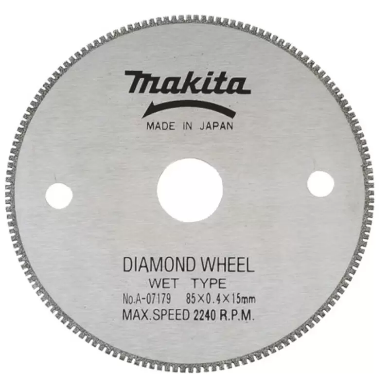 Disco diamantado especializado segmentado para cortadora de Vidrio 3-3/8 85 x 15 mm.