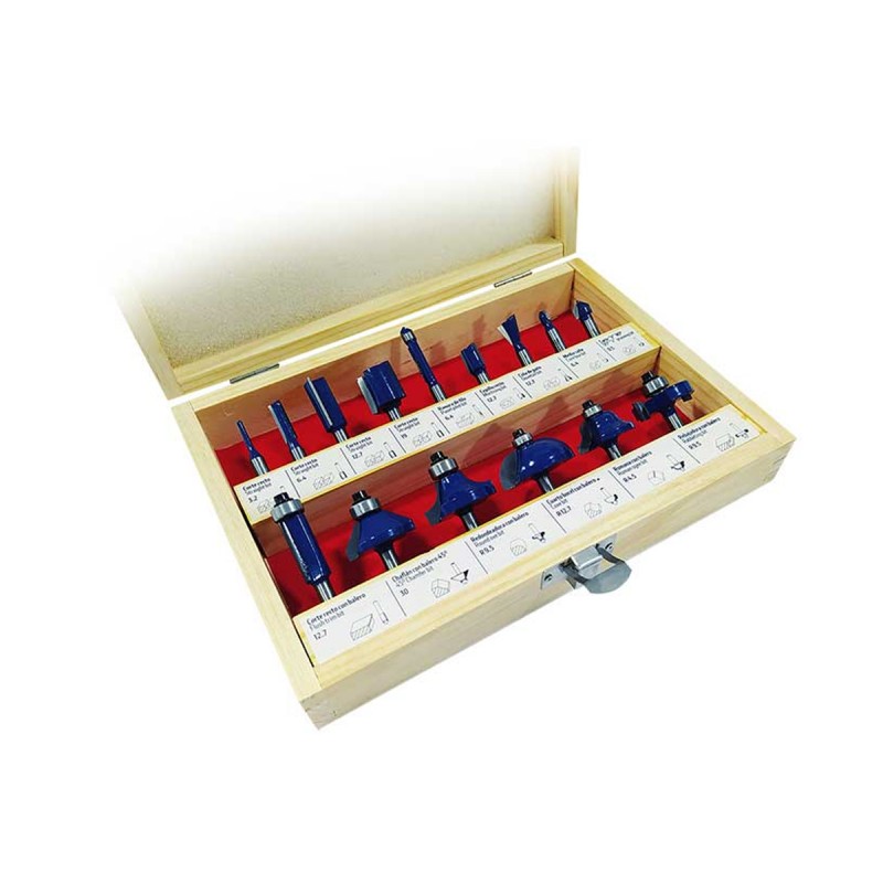 Kit de brocas para router de 15 piezas - TC3455 Toolcraft