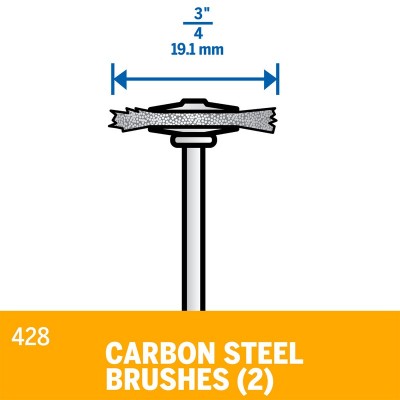 Cepillo de acero al carbon 3/4 Dremel 428