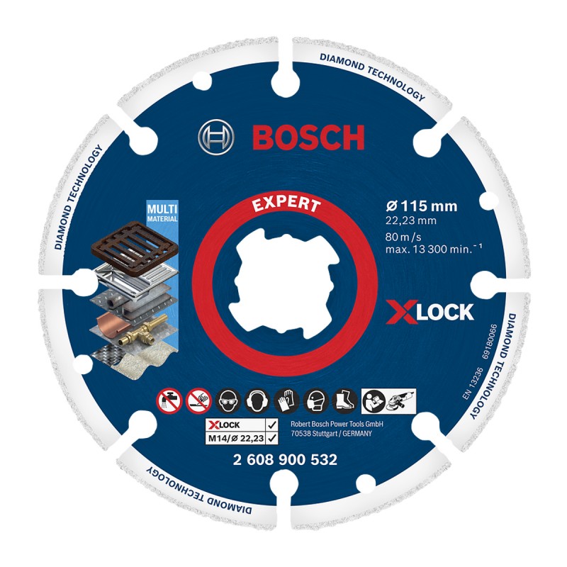 Disco Diamantado X-LOCK para Metal 4-1/2" 22,23mm Bosch