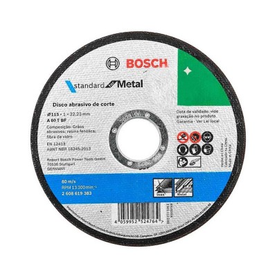 Amoladora Angular 4 1/2" 710W + 5 Discos de Corte Metal Bosch