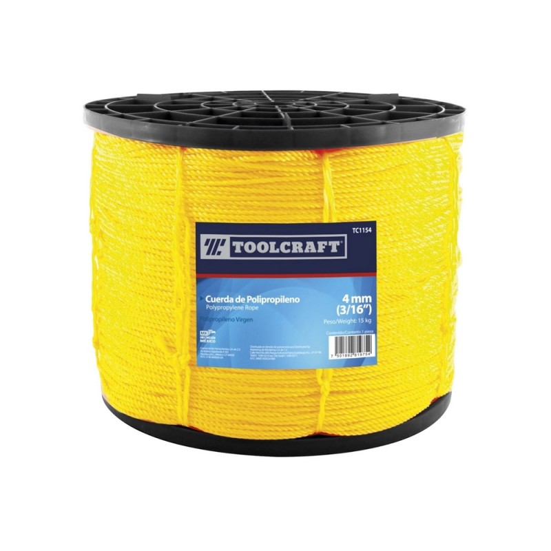 Cuerda de Polipropileno 3/16" 15Kg Toolcraft TC1154