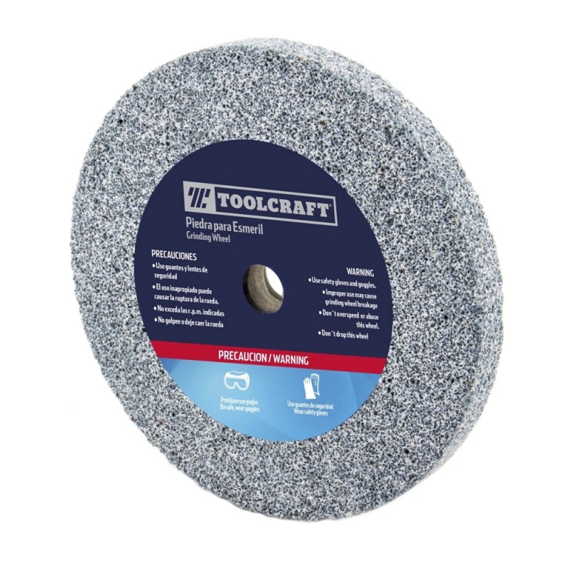 Piedra Abrasiva 8" x 25.4mm x 1/2" Grano 36 Toolcraft TC5178