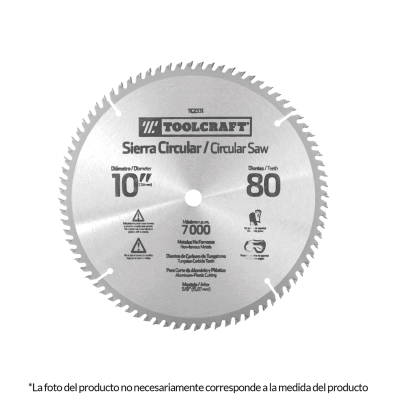 Disco de Sierra Circular de 12"x1" con 80 Dientes Toolcraft TC2337