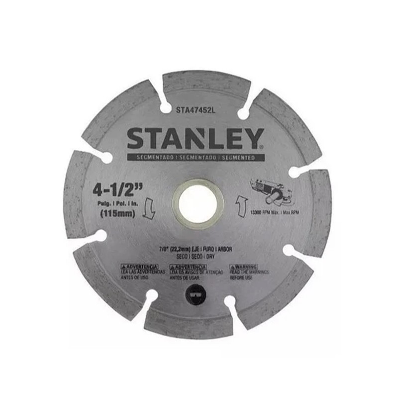 Disco Diamantado Segmentado 4-1/2" Stanley STA47452L