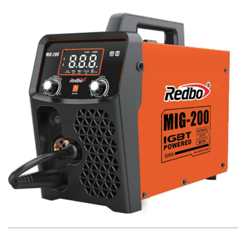 Soldadora Inverter Multiproceso MIG 50-200A MMA 20-200 Lift Tig Flux 0.8 - 1.0 x 5kg Redbo MIG-200
