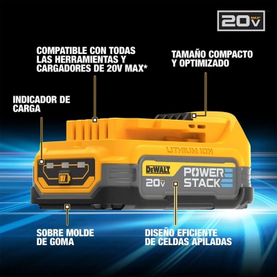 Kit 2 Baterías Powerstack + Accesorios Dewalt DCBP034E2-B2