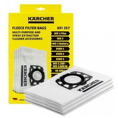 1 embalaje Bolsas de filtro para aspiradoras, serie Karcher wd-3/wd-3p  premium/ WD3 premium (4 piezas) (2.863-314,0) - AliExpress