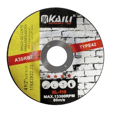 Disco Abrasivo de Corte 4 1/2" x 3 x 22.23 mm Kaili KL110