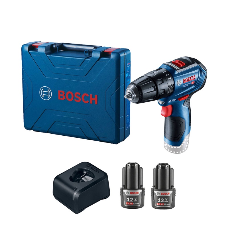 Taladro Percutor Y Atornillador Bateria Bosch 12v Litio Kit