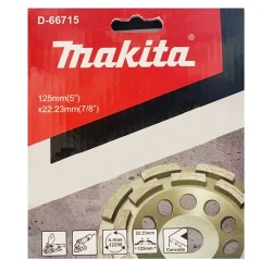 Disco Diamantado Tipo Copa 125 x 22.23mm para Concreto Makita D-66715