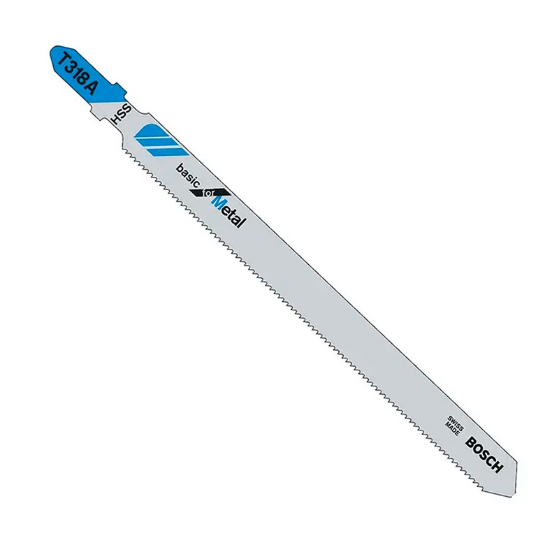 5 Lame Per Seghetto Alternativo HSS – T318A 24TPI – Per Metallo, Alluminio – Codolo A T