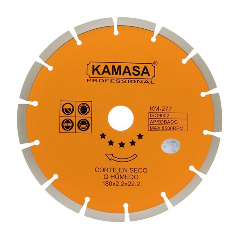 Disco Diamantado Segmentado 7" (180 mm) para Concreto Kamasa KM277
