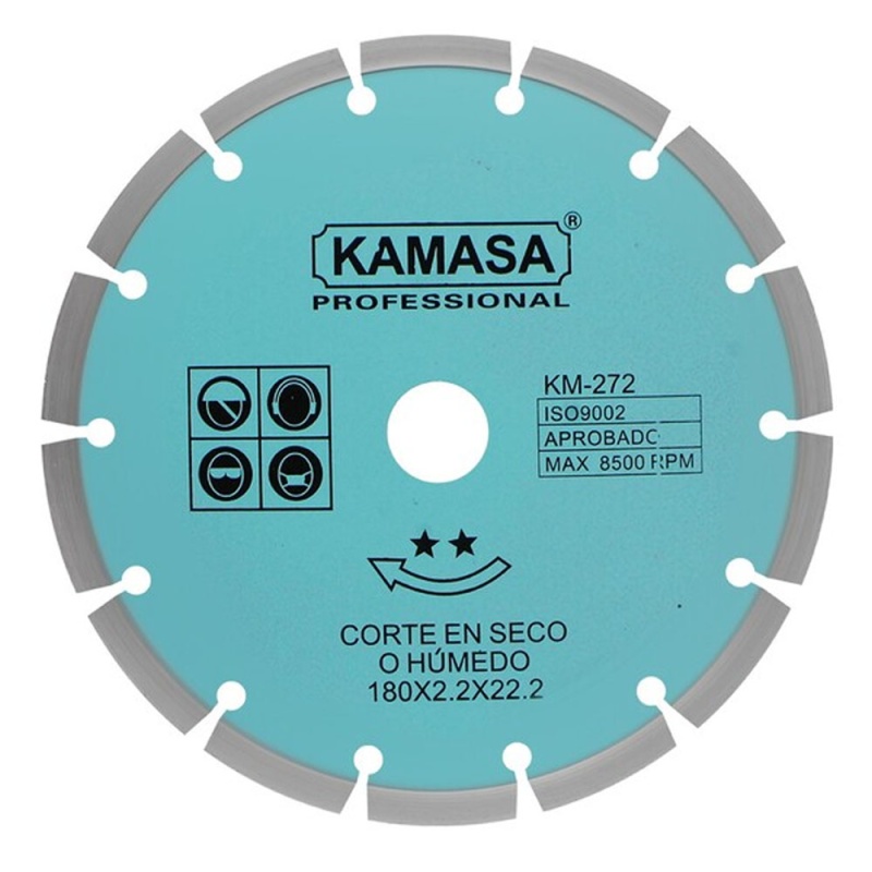 Disco Diamantado Segmentado 7" (180 mm) para Concreto Kamasa KM272