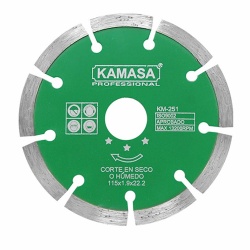 Disco Diamantado Segmentado 4 1/2" (115 mm) para Concreto Kamasa KM251