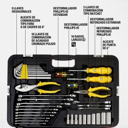 Juego de Herramientas Racing 1/4", 3/8" y 1/2" 150 Piezas Stanley R99-150LA