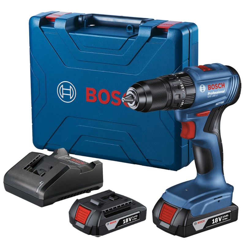 Taladro Percutor 1/2" 18V Brushless 2 Bat 2.0 Ah Bosch GSB 185-LI - 0601.9K3.1E0-000