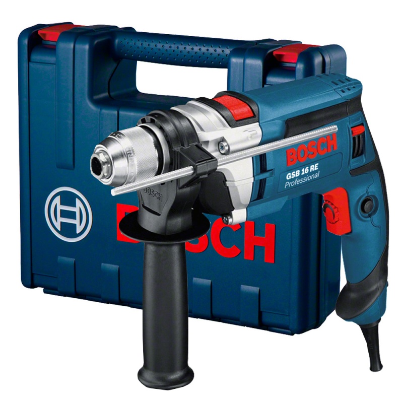 Taladro Percutor 1/2" 750W 47600 gpm Maleta Bosch GSB 16 RE