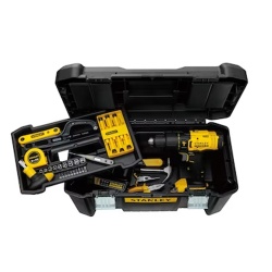 Taladro Percutor 1/2" 20V Inc 1 Bat y Carg + 119 pz Stanley SCD711C1H-B2