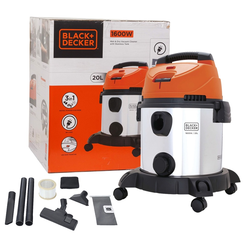 Aspiradora Seco / Húmedo 1600W 20 Litros Black + Decker BDWDS20-B2C