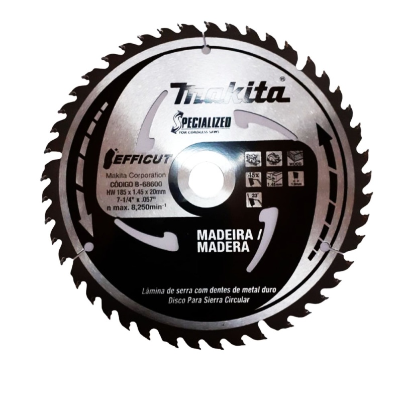 Disco de Sierra 7 1/4" para Madera 45D Makita B-68600