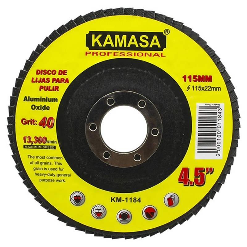 Disco Flap 4 1/2" Grano 40 Kamasa KM1184