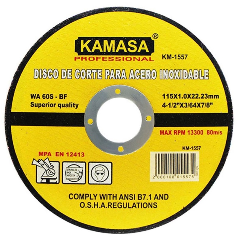 Disco de Corte 4 1/2" para Acero Inox Kamasa KM1557