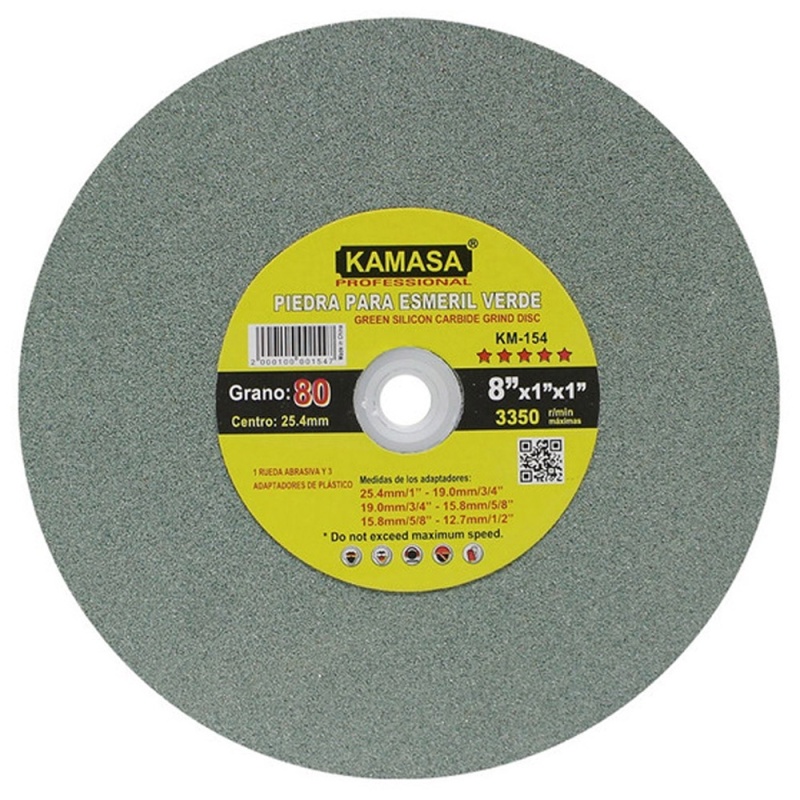 Piedra Abrasiva 8" x 1" x 1" Grano 80 Kamasa KM154