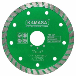 Disco Diamantado Turbo 4 1/2" (115 mm) para Cerámica Kamasa KM254