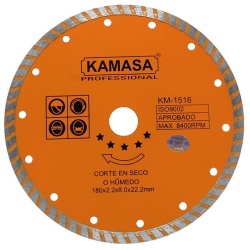 Disco Diamantado Turbo 7" (180 mm) para Concreto Kamasa KM1516