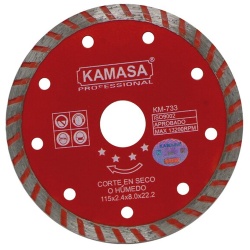 Disco Diamantado Continuo 4 1/2" (115 mm) para Cerámica Kamasa KM733