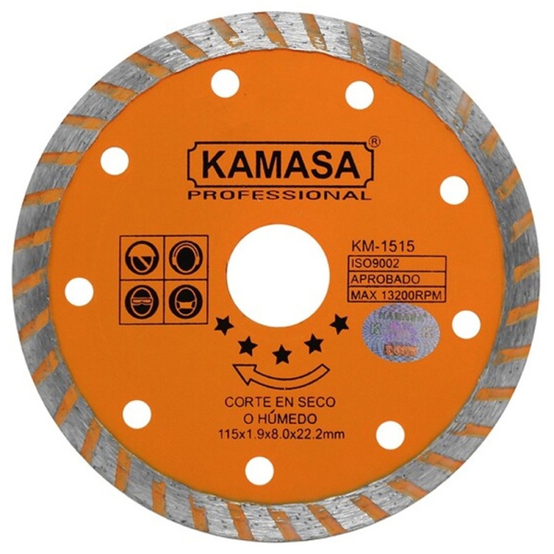 Disco Diamantado Turbo 4 1/2" (115 mm) para Concreto Kamasa KM1515