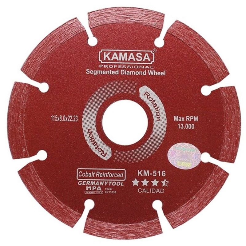 Disco Diamantado Segmentado 4 1/2" (115 mm) para Concreto Kamasa KM516
