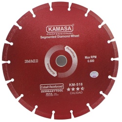 Disco Diamantado Segmentado 9" (230 mm) para Concreto Kamasa KM518