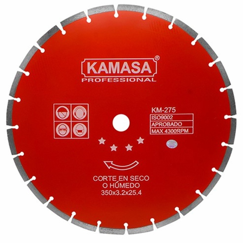Disco Diamantado Segmentado 14" (350 mm) para Concreto Kamasa KM275