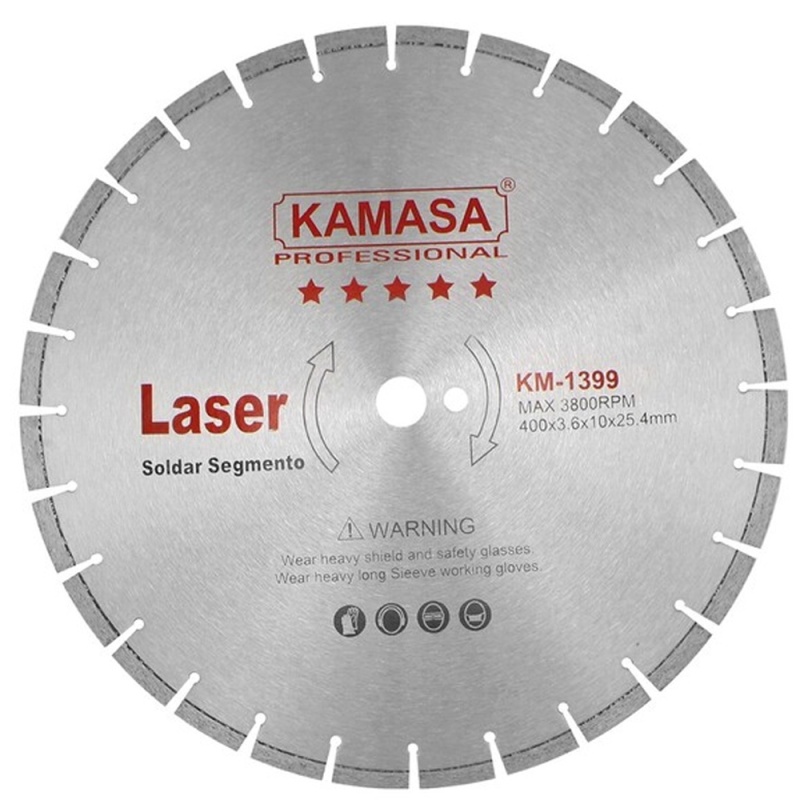 Disco Diamantado Segmentado 16" (400 mm) para Concreto Kamasa KM1399