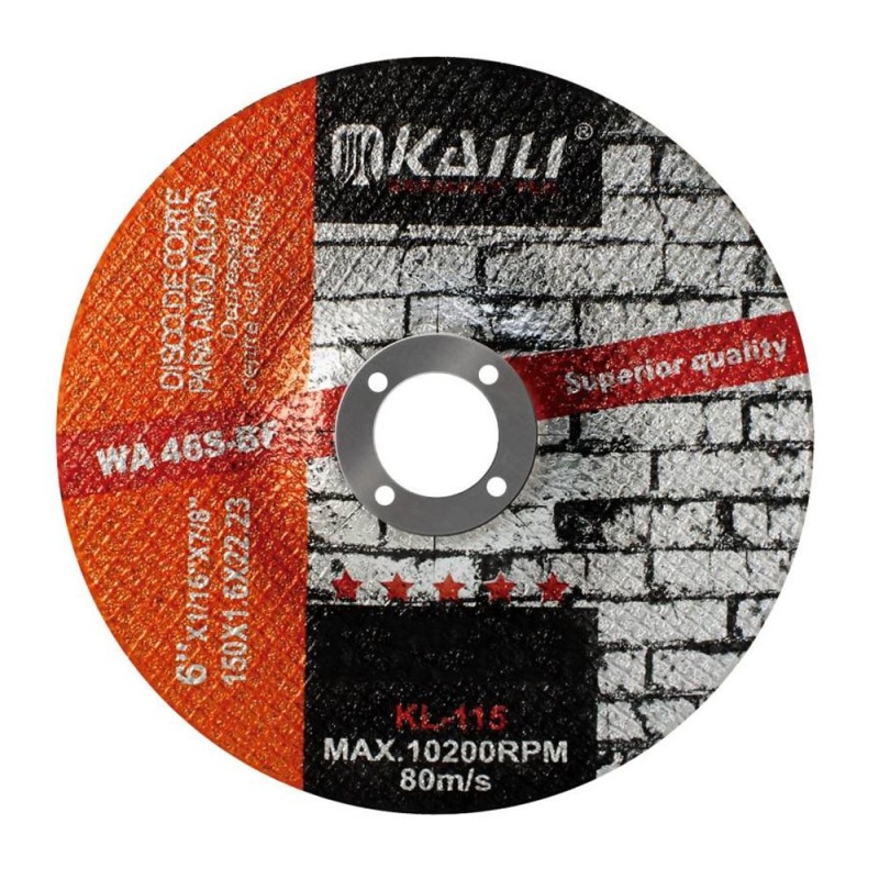 Disco de Corte 6" x 1.6 mm WA 46S-BF para Inox Kaili KL115