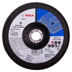 Disco Flap 7" (180 mm) Grano 60 para Metal Bosch 2608.619.911-000