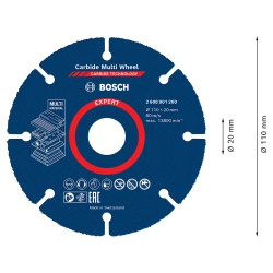 Disco de Corte 110 mm Multimaterial Bosch Expert 2608.901.200-000