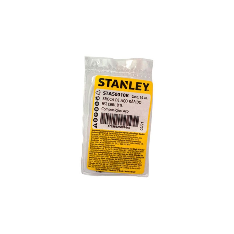 Broca HSS GFS 1 mm para Metal Stanley STA50010B