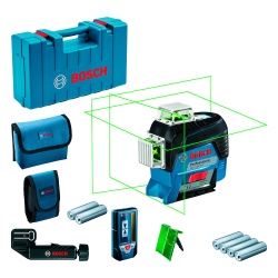 Nivel Láser 360 de 3 Líneas Verde GLL 3-80 CG + Receptor LR 7 Bosch 0601.063.T01-000