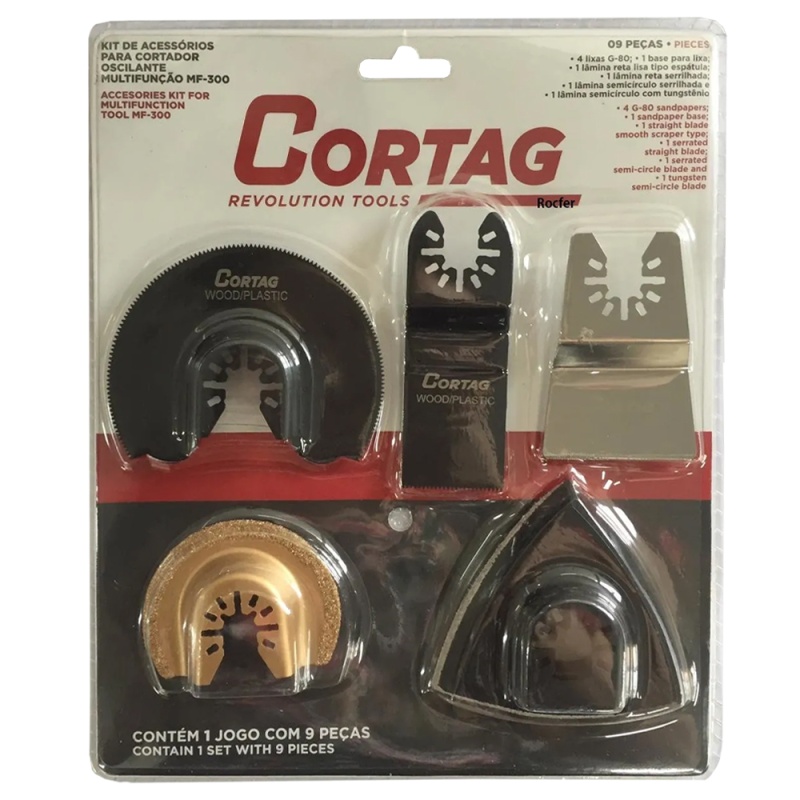 Set de Accesorios para Multiherramienta 9 Piezas Cortag 60925