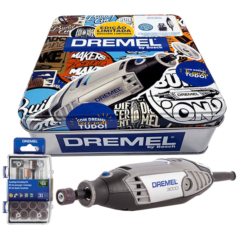 Minitorno 130W Dremel 3000 + Micro Kit de Accesorios Edición Limitada