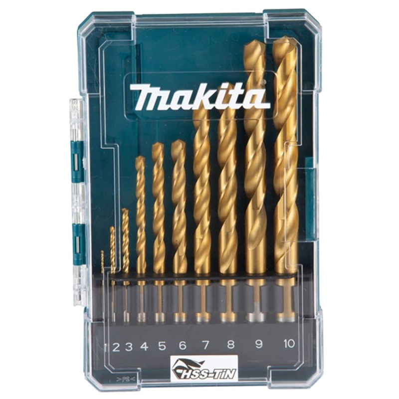 Set de brocas HSS TIN metal 10u (1-10mm) D-72849 Makita